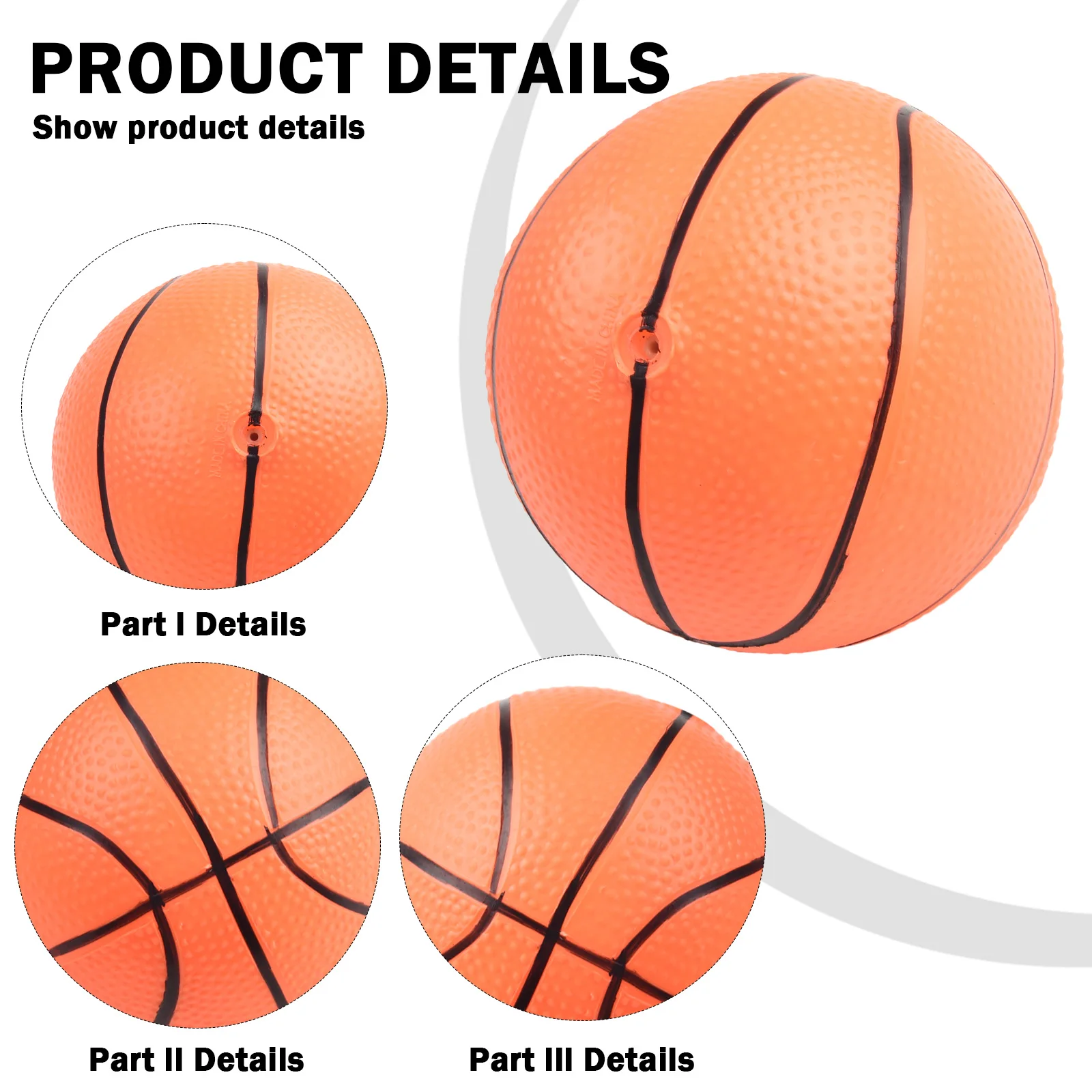 6-pak Mini Piłek do Koszykówki dla Dzieci, Nadające się do Użytku w Pomieszczeniach i na Zewnątrz, Bezpieczne i Lekkie Zabawki Sportowe z PVC