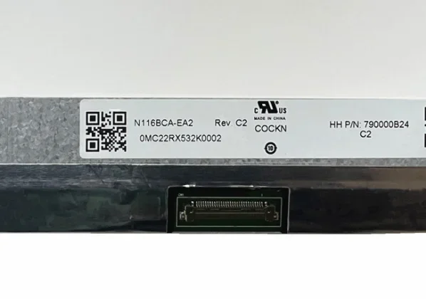 N116BCA-EA2 Rev.C2 EDP 30 Pins 1366*768 11.6'' Laptop LCD Screen Display Panel