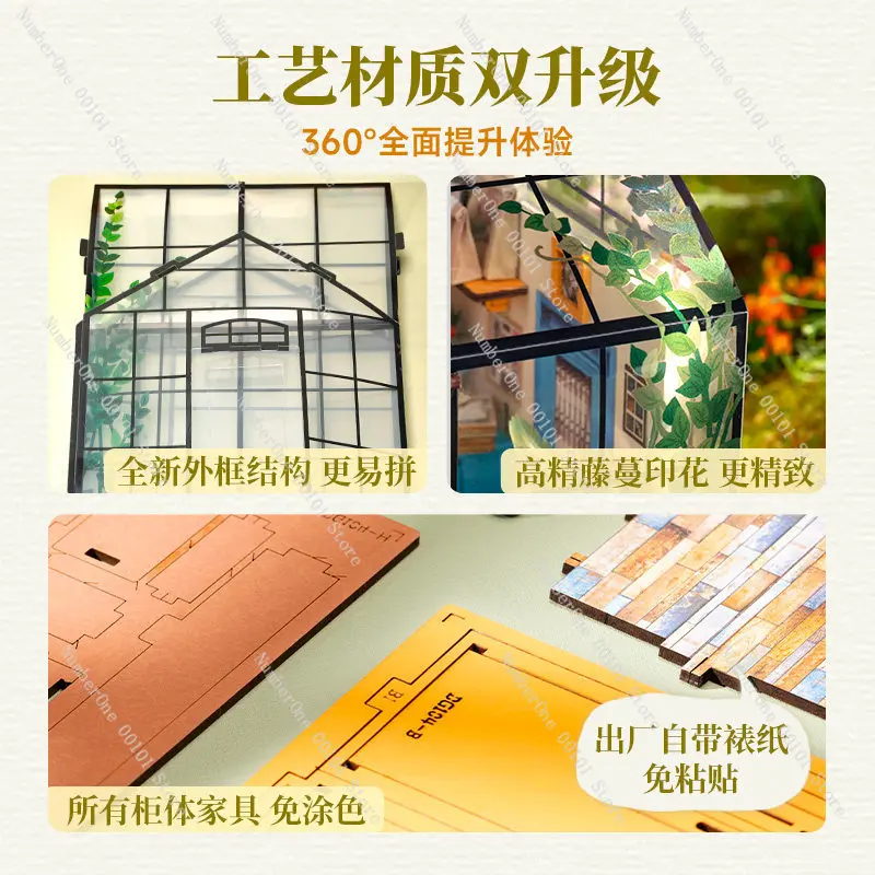 DIY Art Miniature House Model, Microscopic Scene Handmade Assembly, Creative Birthday Gift Decorative Toy