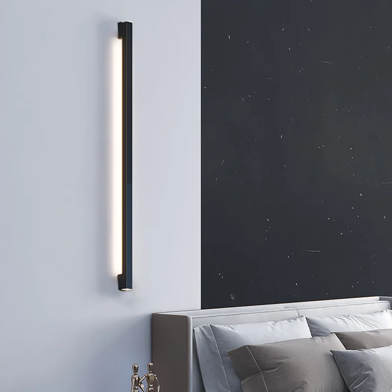 Modern Minimalist Wall Light Long Bedroom Bedside Living Room TV Background One Character Design Indoor Outdoor Lighting