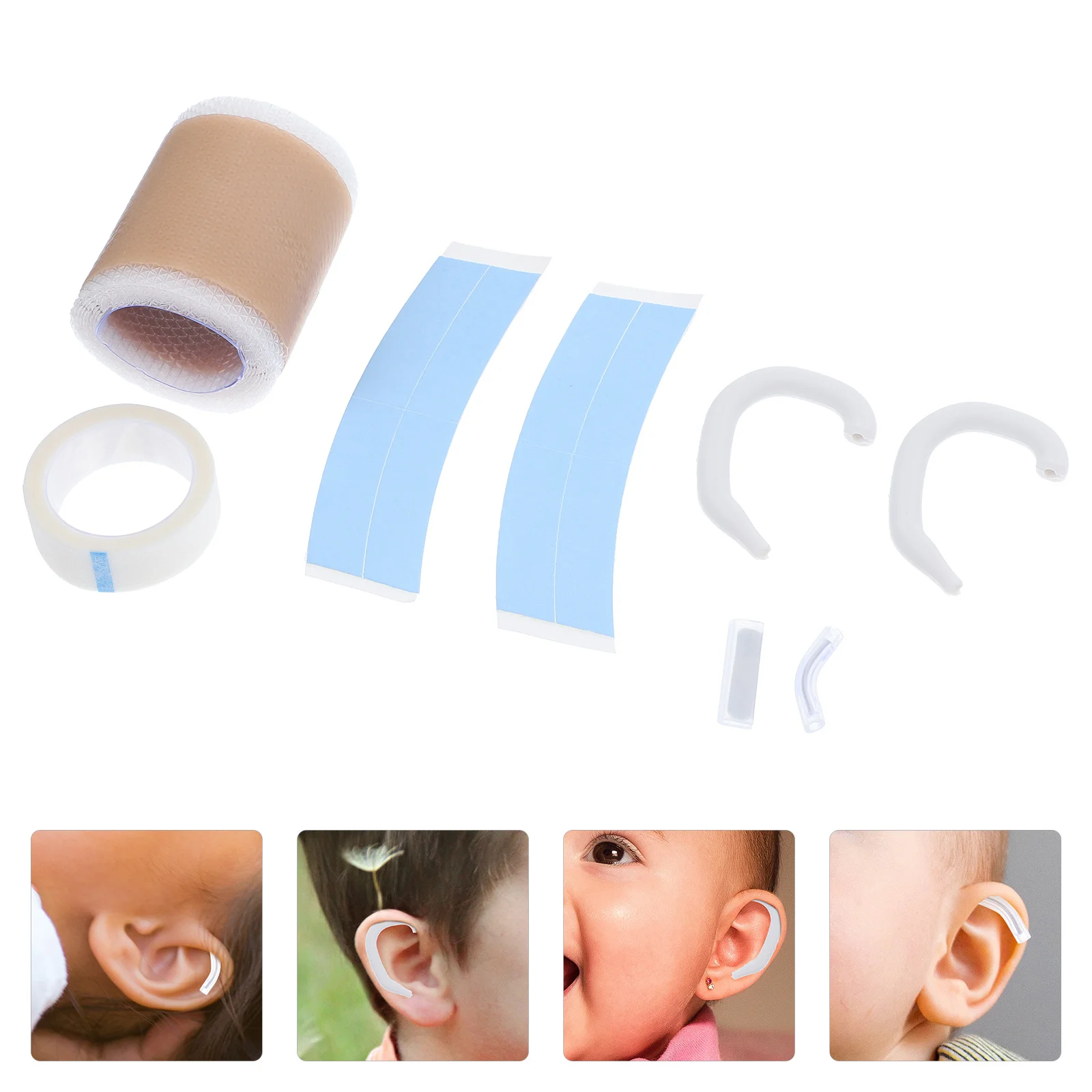 

1 Set Silicone Baby Correction Patch For Newborn Infant Ear Shaping Support Cut To Fit Hypoallergenic Breathable Auricle Tape