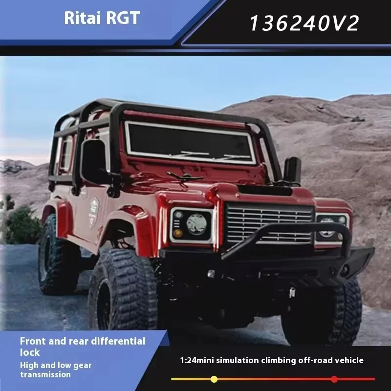 

RGT Ruitai 136240V2 1/24 2.4G 4WD RC Car 15km/h Радиоуправление RC Rock Crawler Дорожные автомобили Багги Модель внедорожника Игрушки