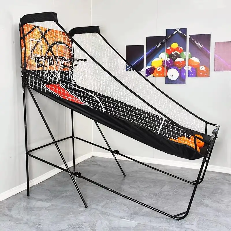 高品質屋内折りたたみ式電子バスケットボールゲーム機、2人用トレーニング機器、デジタルスコアボード付き