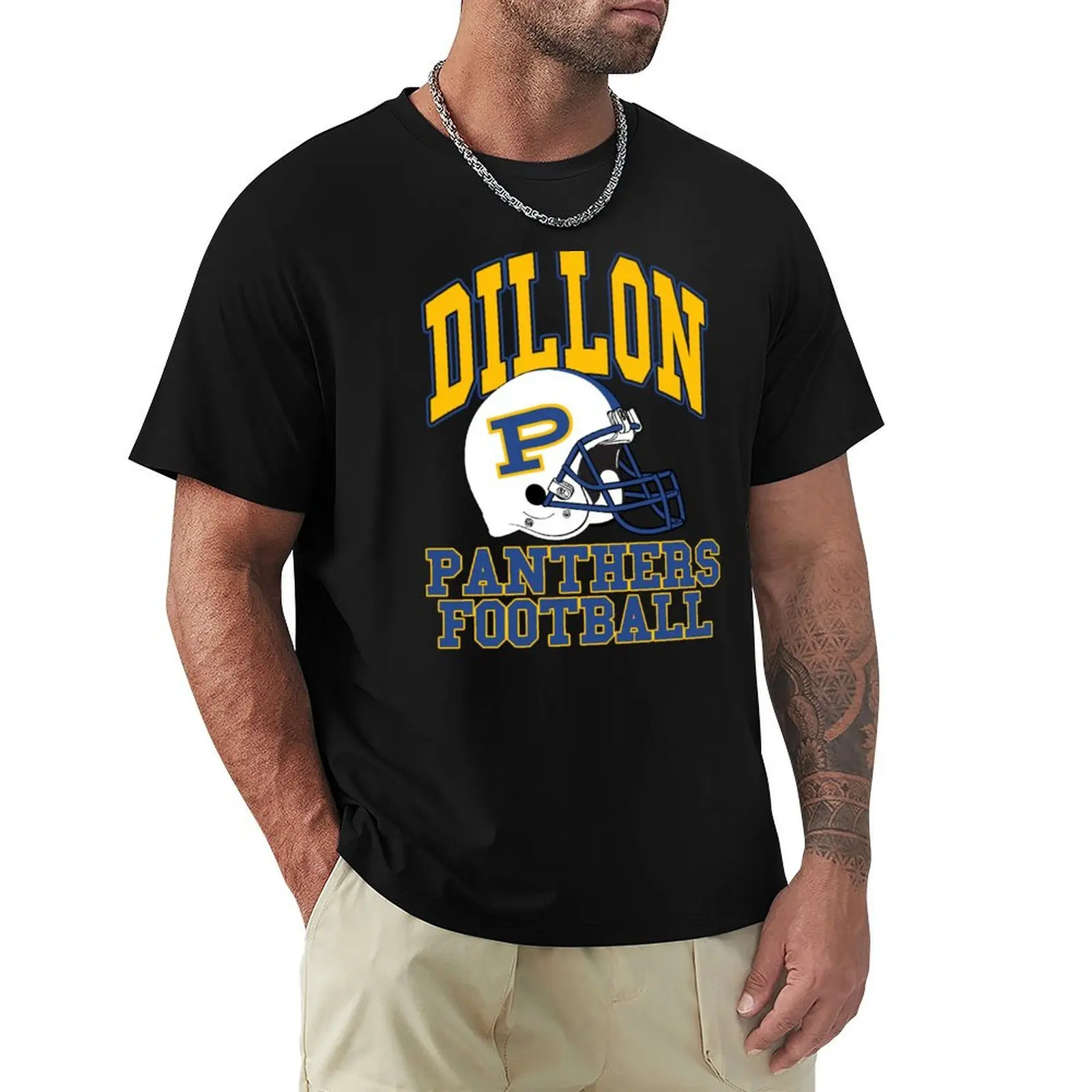 Dillon Panthers Football T-Shirt Fashion Casual Short Sleeve Top