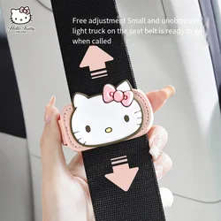 Sanrio Kawaii Hello Kitty Anime dekoracja do wnętrza samochodu pas bezpieczeństwa w samochodzie regulator fotelik dziecięcy uniwersalne siedzenie ogranicznik paska uroczy