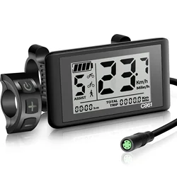 Electric Bike LED Display C961 for BAFANG BBS01B BBS02B BBSHD Mid Drive Motor Bicycle Ebike Computer UART Conversion Kit