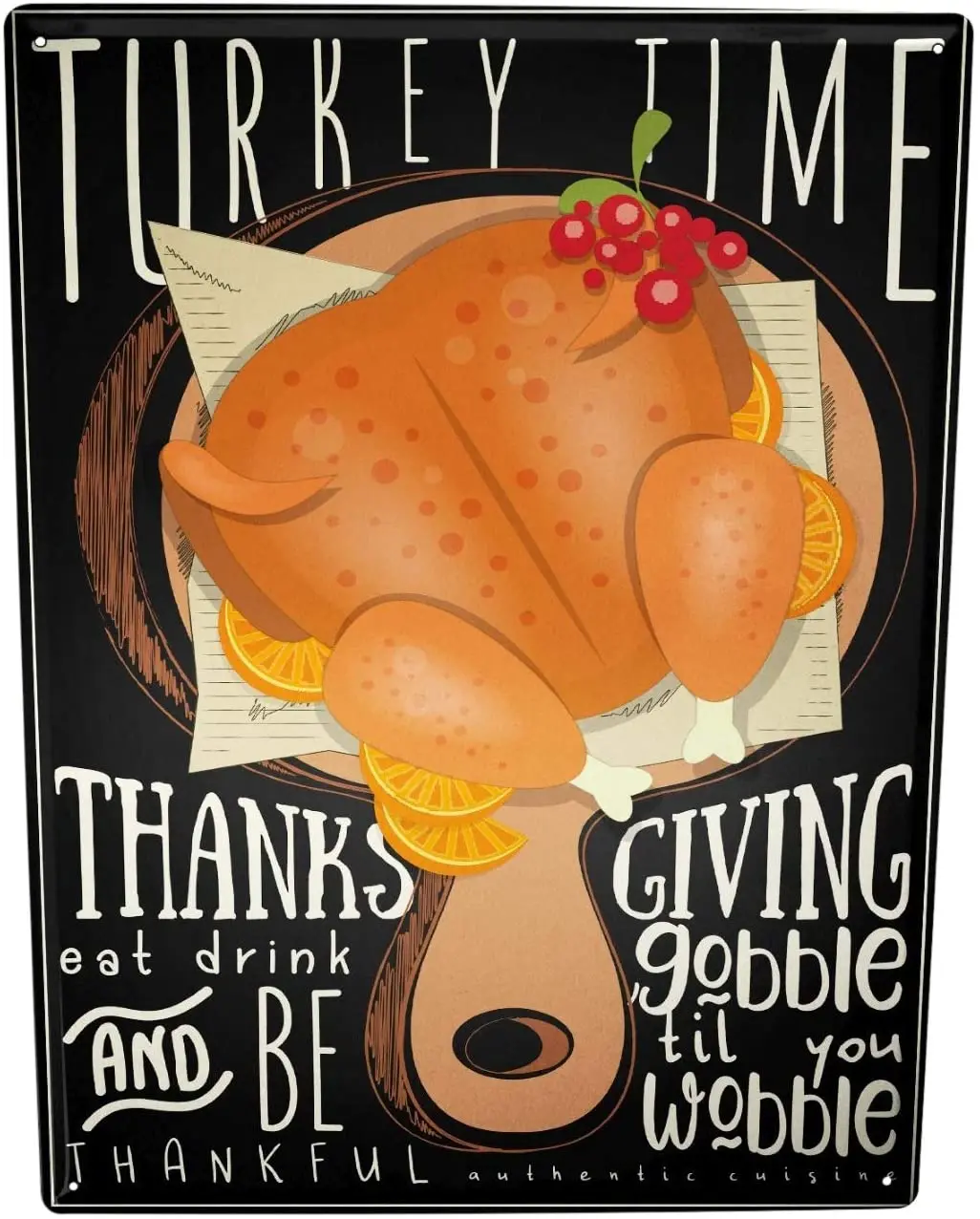 SINCE 2004 Tin Plate Retro Turkey