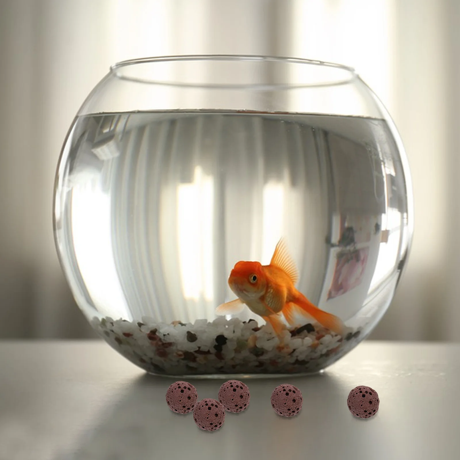 

50Pcs Natural Volcanic Stone Aquarium Gravel Multi-Hole Lava Rocks Fish Tank Decor Vase Filler Aquatic Gravel Biological Filter