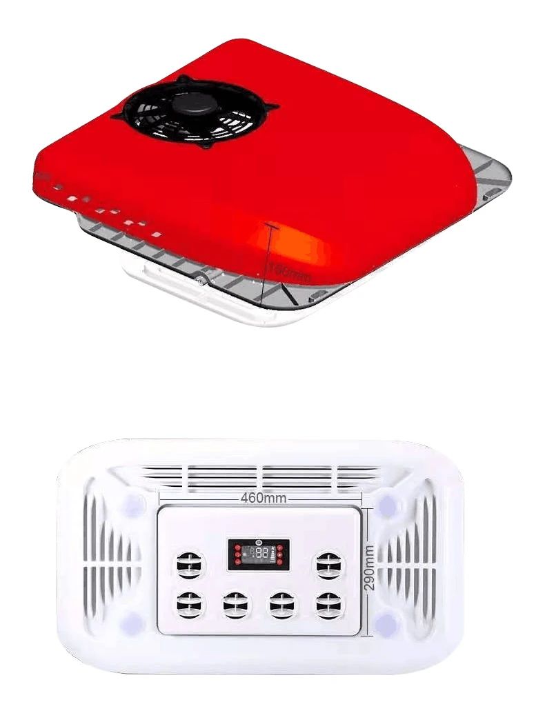 رقيقة الحجم على السطح مكيف الهواء شاحنة متنقل RV قارب يخت Minivans التيار المتناوب Uni 12 فولت 24 فولت مكيف الهواء