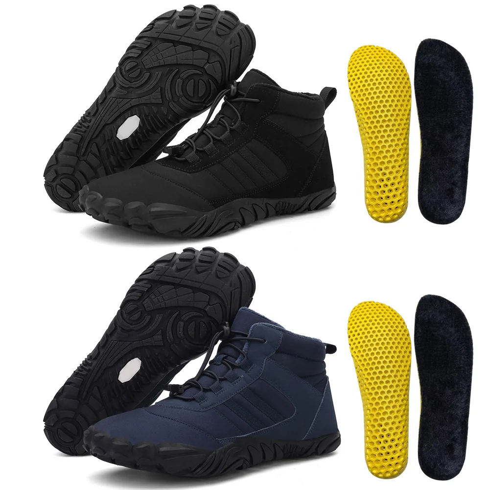 Unisex Casual Thickening Shoes Waterproof Warm Sporting Shoes Lightweight Ankle Snow Boots Lace Up for Autumn Winter