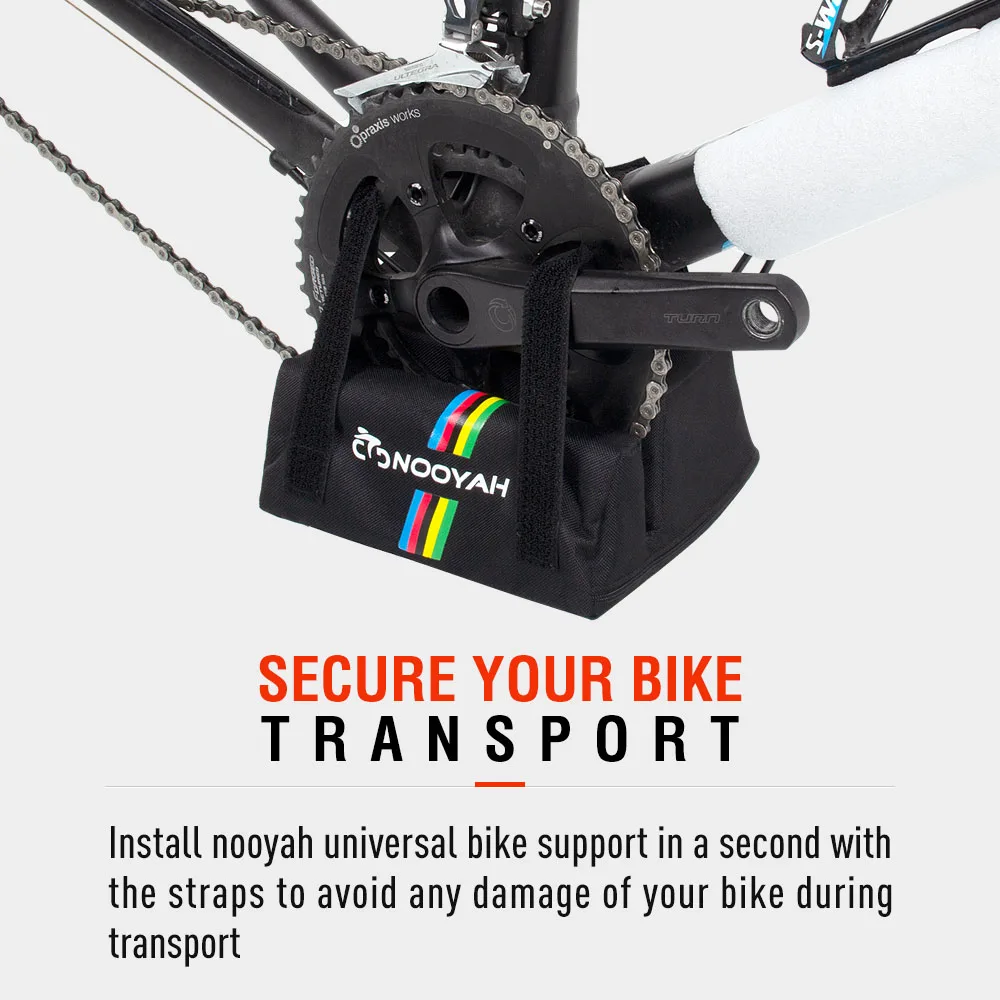 NOOYAH Bike Bag Bike Frame Protect Cover kit Bike Accessories Crankset Pad Bicycle Transport Protect Set Chainring Support Pad