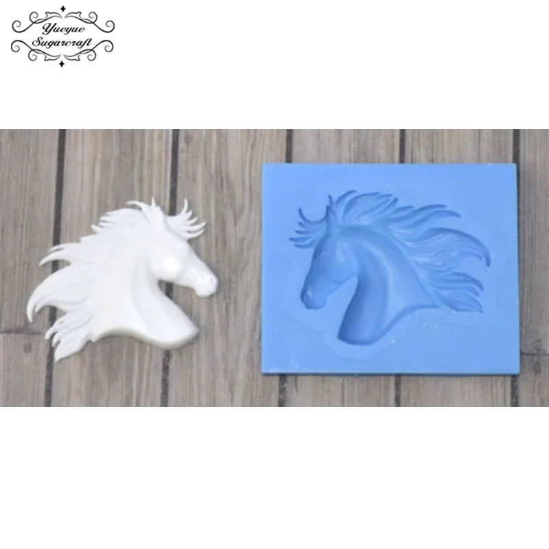 Yueyue Sugarcraft Horse Head silicone mold fondant mold cake decorating tools chocolate gumpaste mold