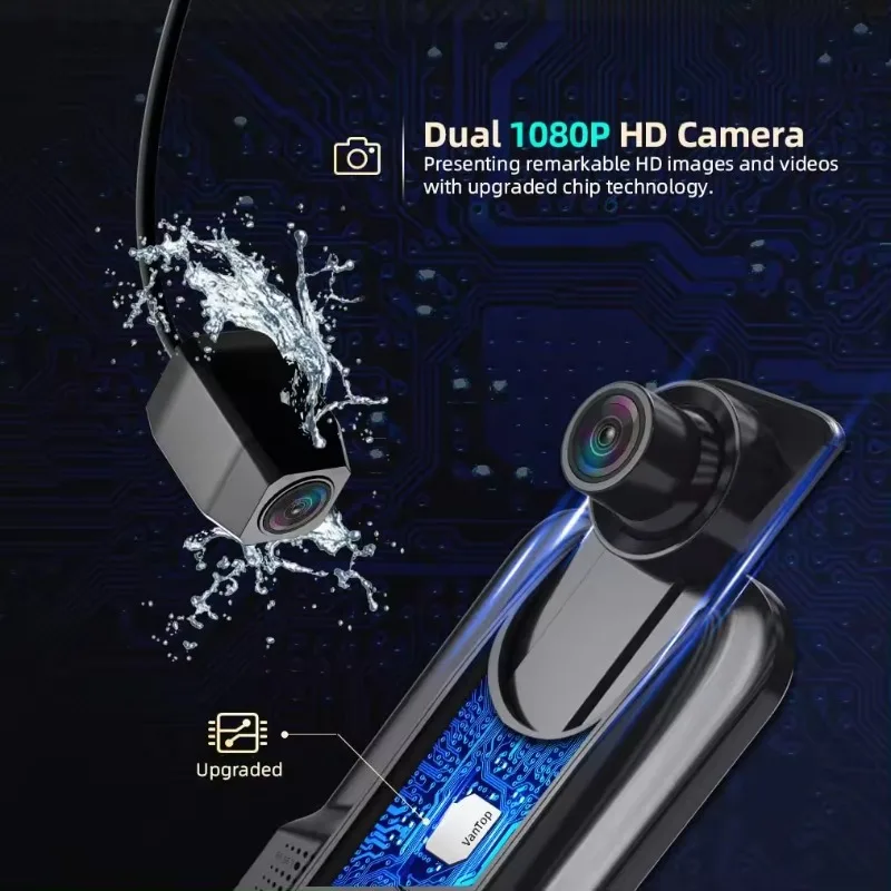 Dash Cam 1080P HD Touch Streaming Dual lens RearView Night Vision For car Camera factory dashcam