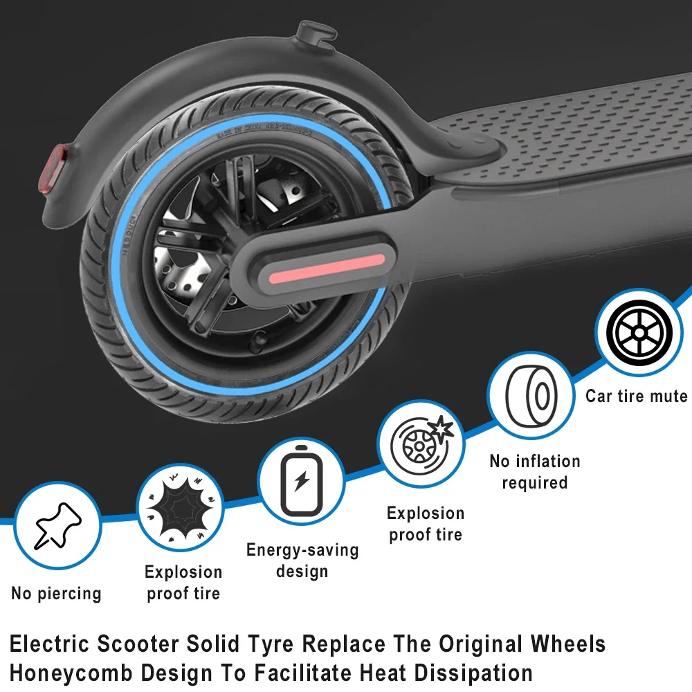 8.5 Inch Honeycomb Soild Tires for Xiaomi M365 1S Pro Electric Scooter Updated Wear-resistant Explosion-proof Damping Tires