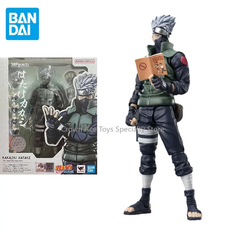 

Bandai Naruto：Shippūden Anime Figure SHF Hatake Kakashi 2.0 The Hero of Sharingan Action Figure Toys for Kids Gift Model Dolls