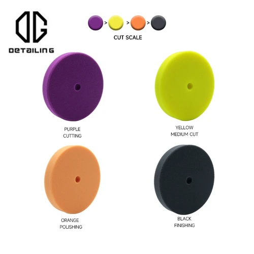 Imagen 2 del producto Almohadillas de espuma para pulir autos, 80mm, 130mm, 155mm, esponja para pulir y encerado, para detalles de pulidor RO