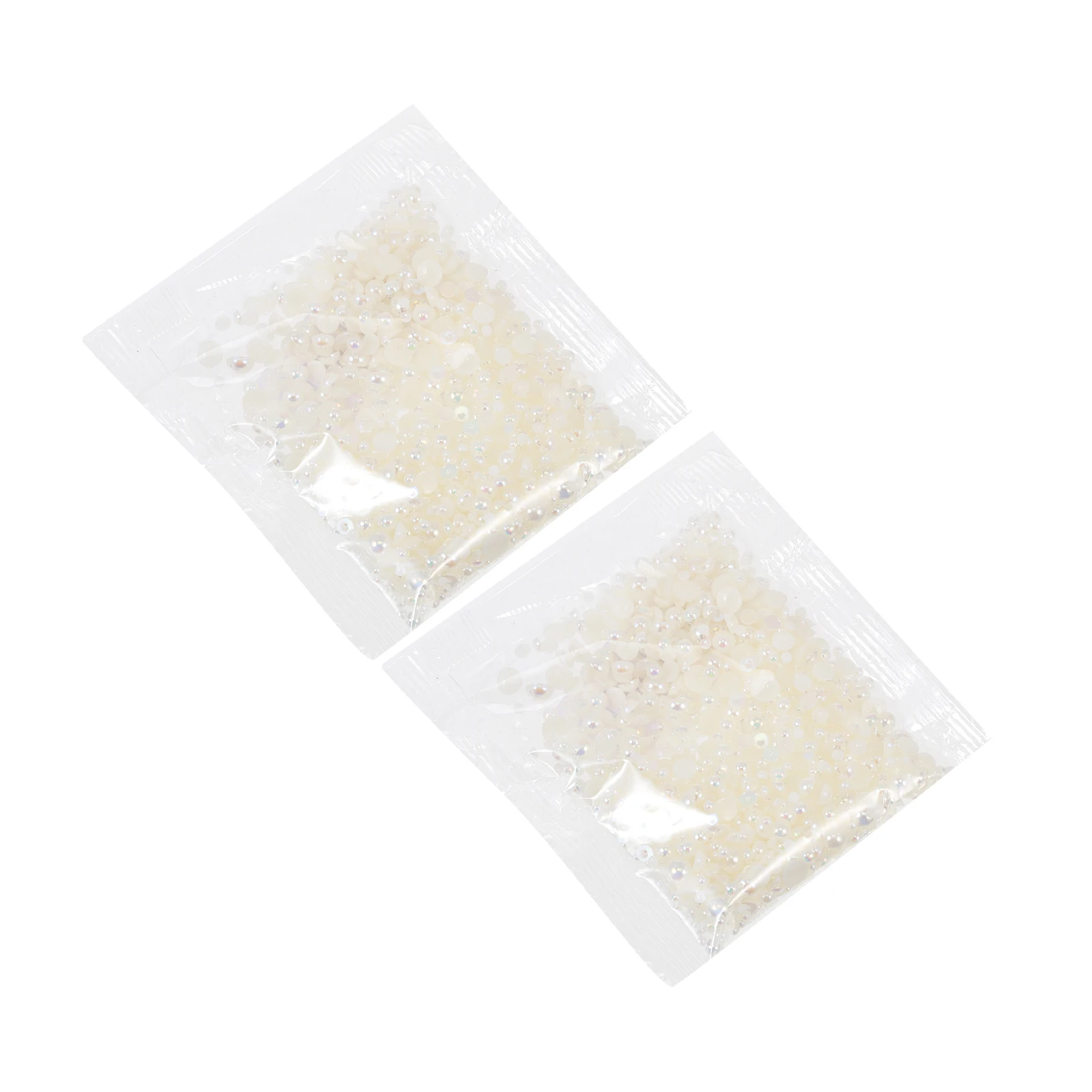

2pcs 2 Packs Plastic Semicircle Accessories Simulated Pearl Charms Diy Craft Nail Decors For Hair Jewelry Phone Ornament