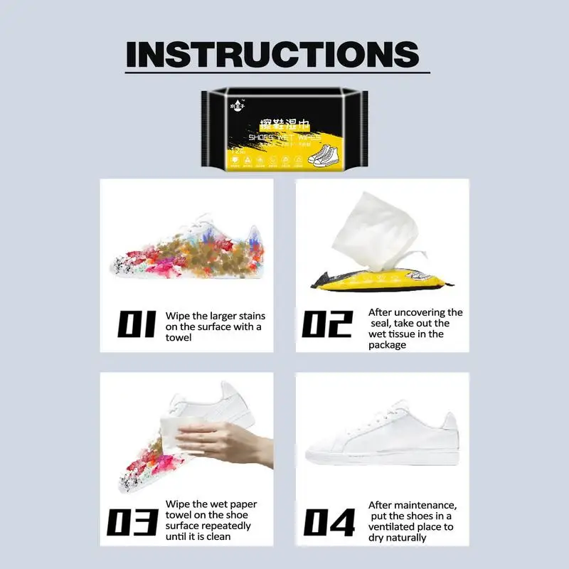 Disposable Shoe Wipes Small White Shoe Cleaning Tools Care Shoes Useful Fast Scrubbing Quick Clean Wipes Shoe Cleaner