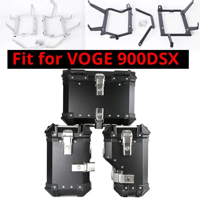 38L Aluminum Waterproof Motorcycle Saddlebag - Side Luggage Storage Trunk Toolbox Fit for VOGE 900DSX Travel Cargo Carrier Case
