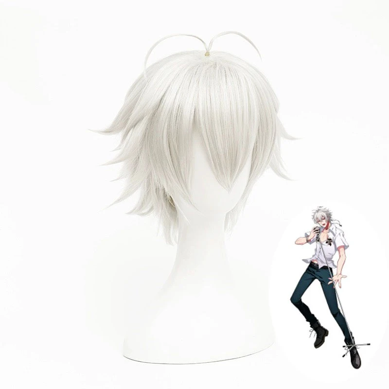 SAMATOKI AOHITSUGI Cos Hoofddeksels Bal Man Accessoires Hoofddeksels Rand Lifting Ahoge Kort Haar Anime Hypnose Microfoon Rol Pruik