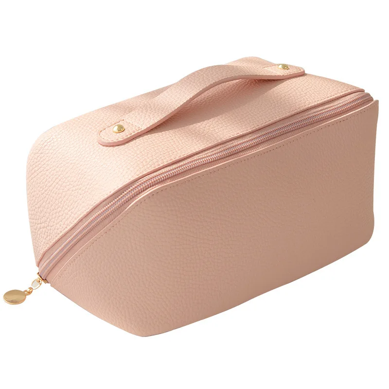 

2023 New Makeup Bag Fashion High Quality Portable Storage Bag Solid Color Versatile Large Capacity Business Travel Wash Bag