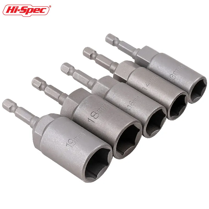 Schlagschrauber-Adapter-Set 5,5–19 mm mit Vertiefung der Länge, inklusive 1/4-Zoll-Sechskantschaft für Power-Mutternschrauber-Werkzeuge