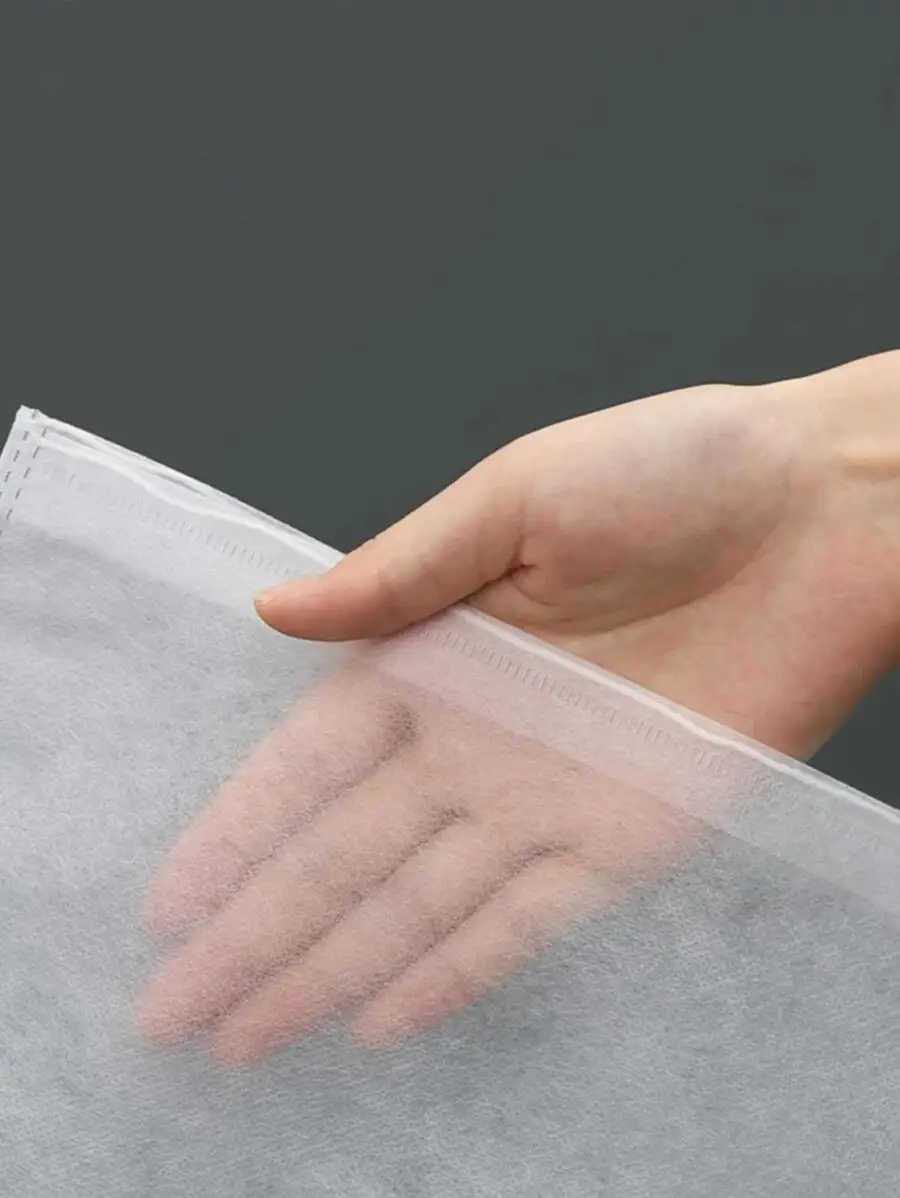 50pcs White Nonwoven Shoe Storage Bags 32x48cm Drawstring Dustproof Travel Organizer For Sneakers view 4