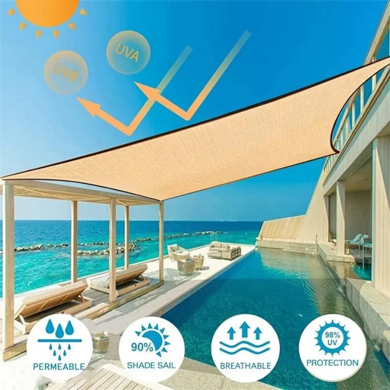 Outdoor Balcony Sunshade Net Terrace Garden Sunshade Camping Shade Sails UV Protection Sunscreen Fabric Pergola Sun Canopy Nets