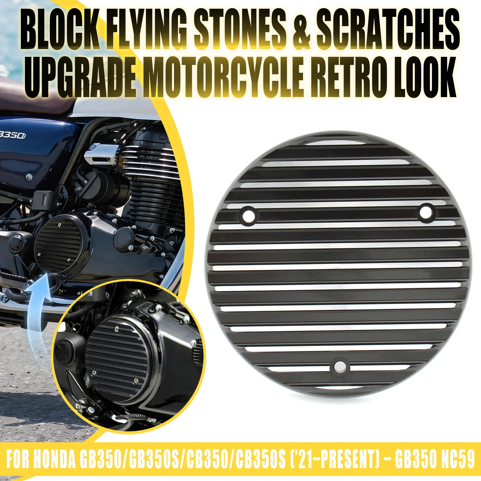 For Honda GB350 GB350S CB350 CB350S NC59 2021 2022 2023 2024+ Motorcycle Engine Crankcase Guard Side Cover Left Right Aluminum