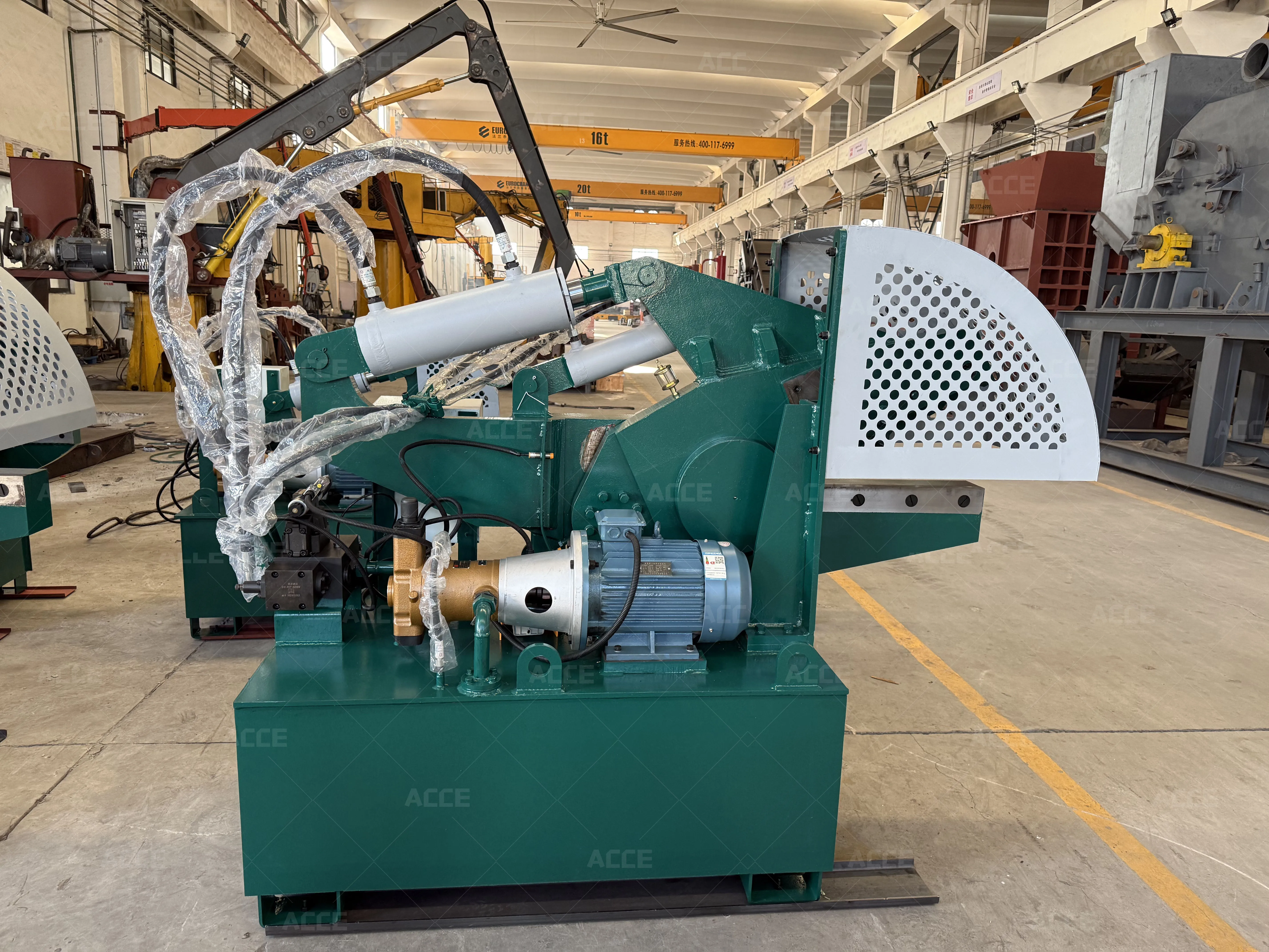 AS-250B Hydraulic Alligator Shear Steel Shearing Machine New With Motor For Stainless Steel & Aluminum Metal Processing