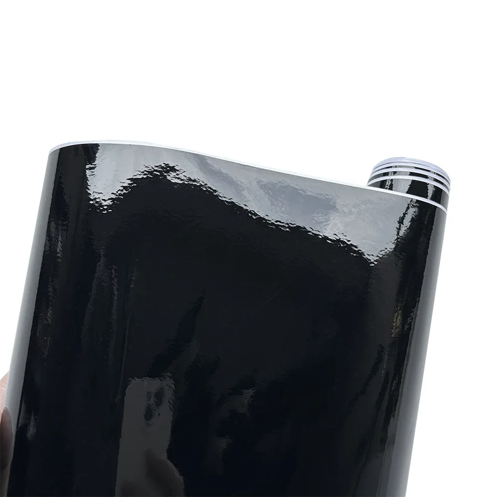 Piano Black Glossy Vinyl Wrap Film Black Bright Color Sticker Car Motorcycles Styling Decals Decoration Stickers Accessiries