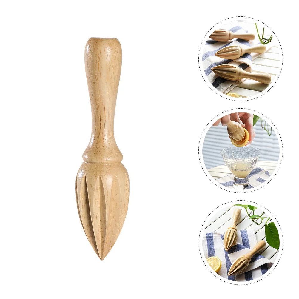 

Fruit Juicer Kitchen Supplies Wooden Reamer Stainless Steel Citrus Squeezer Lemon Extractor Hand Press Fruits