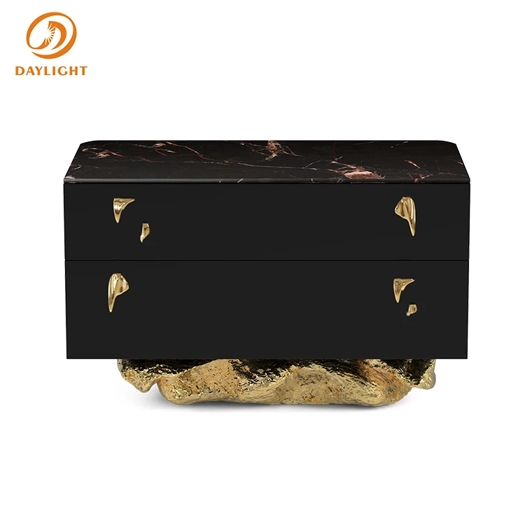 Modern  Designer Artistic Eco-Friendly Durable Handmade Bedside Table Light High-End for Apartment Villa Bedroom Furniture