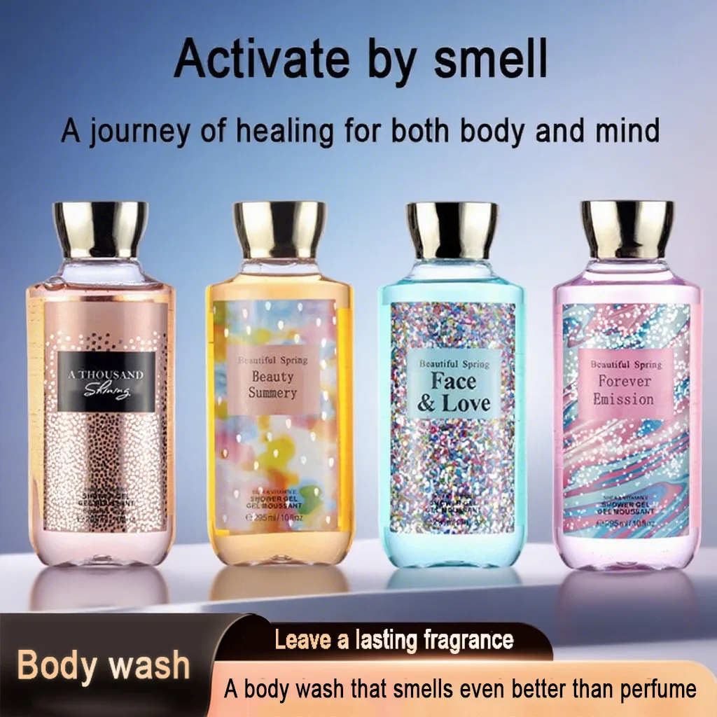 Fragancia de 295ml, Perfume, gel de baño, fragancia árabe de larga duración, limpiadores corporales, desodorización y Control de aceite