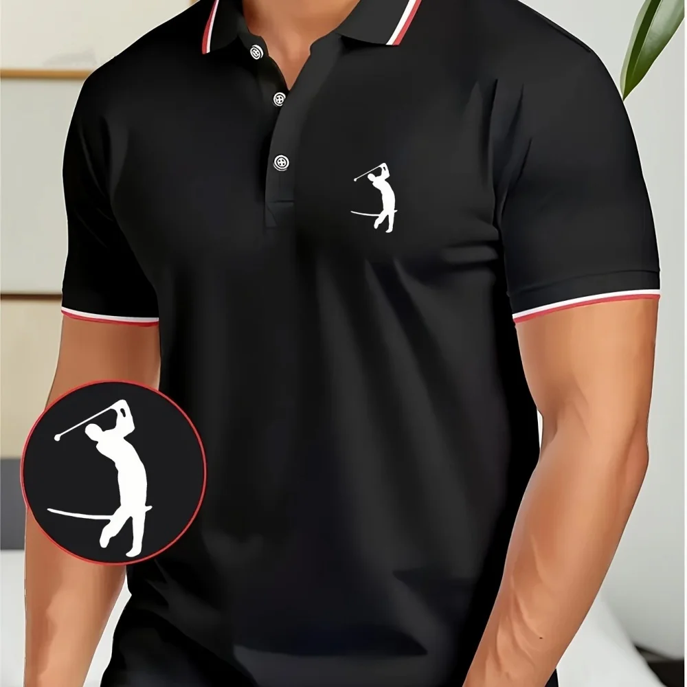 

Solid Color T-Shirts for Men Summer New in Tops & Tees Business Lapel Polo Shirts for Men Short Sleeve Tee Men's Clothing Tops