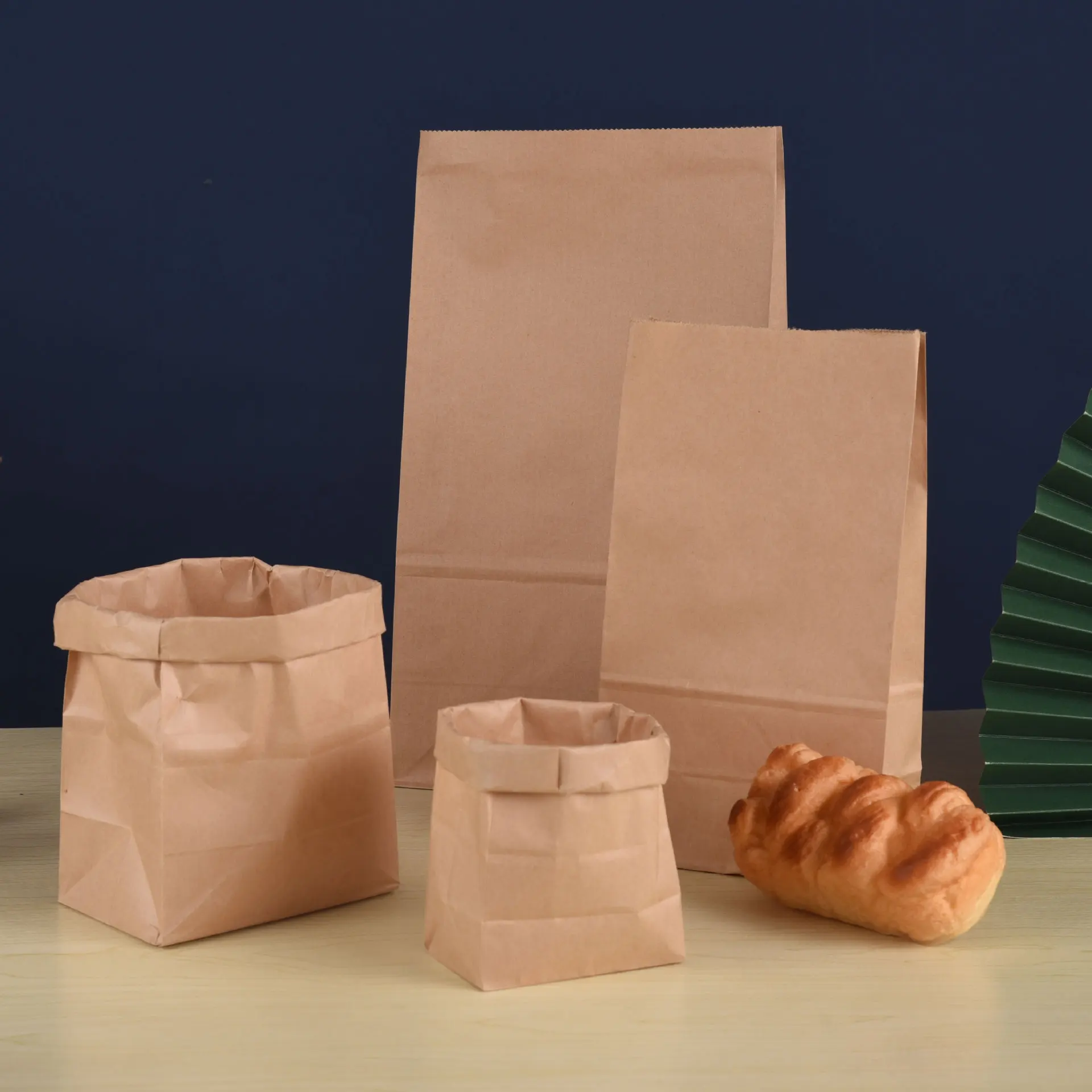 10/30/50/100pcs Brown Kraft Paper Bag Food Vegetables Shopping Bag Candy Package Kraft Lunch Bag Grocery Cookie Bread Bucket Bag