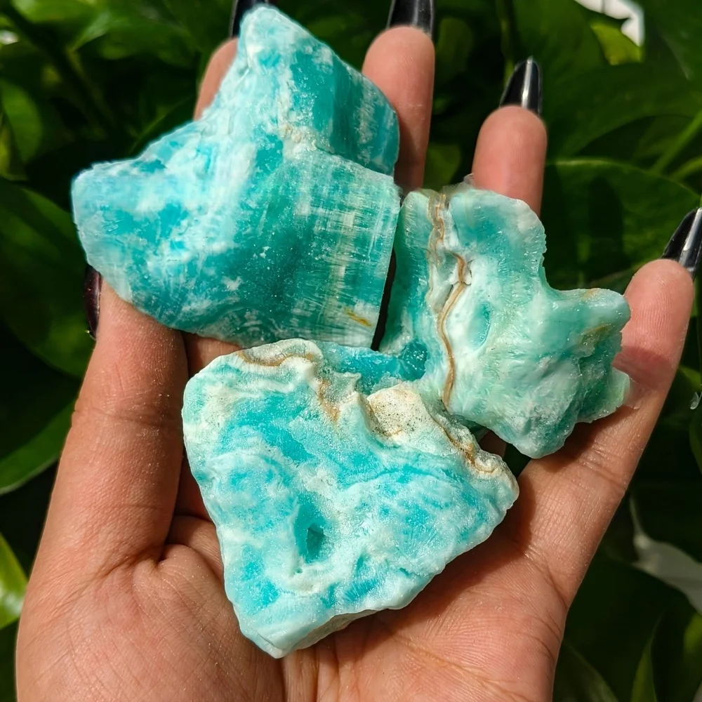 1pc Rare Blue Aragonite Raw Stone Specimen Natural Rough Blue Aragonite Crystal Gemstone Home Decoration Festival Gift