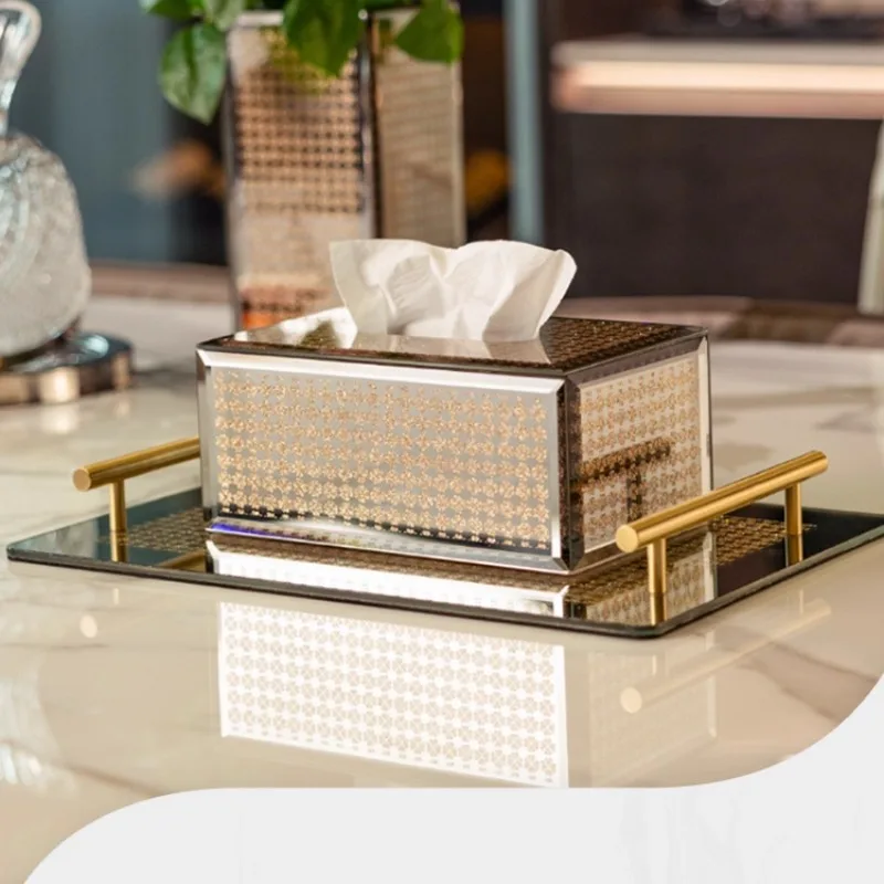 

tissue box household living room high-end light luxury pumping carton high-end creative coffee table dining table napkin storage