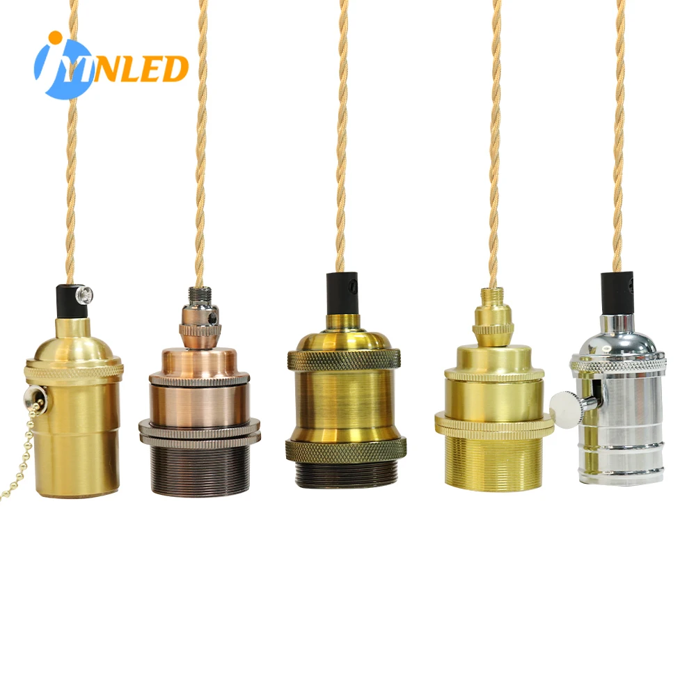 Aluminum Vintage Light E27 Lamp Holder Chandelier for 110V 220V Led/Edison Bulb Vintage Retro Bar Hanging Lamp for Home/room