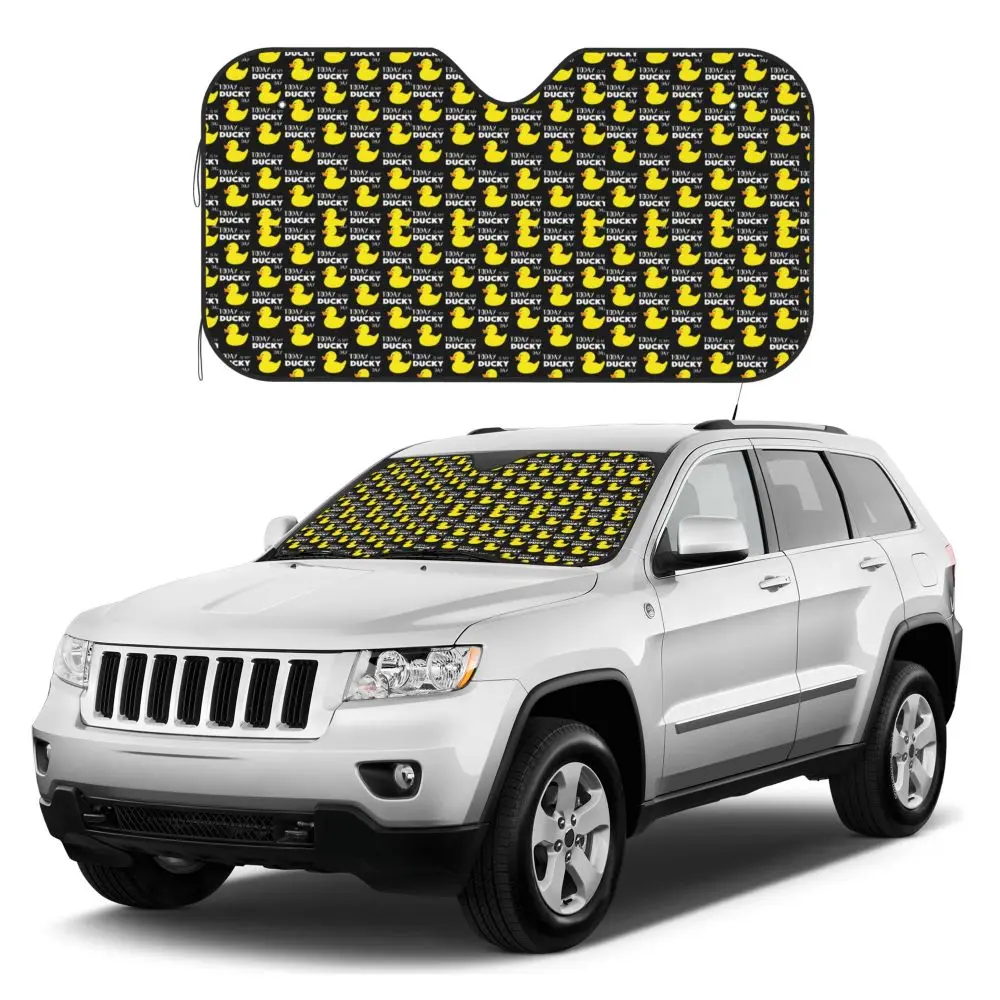 Today Is My Ducky Day Car Windshield Sunshade Reflective Sunshade Ultraviolet and Heat-resistant Sunshade Car