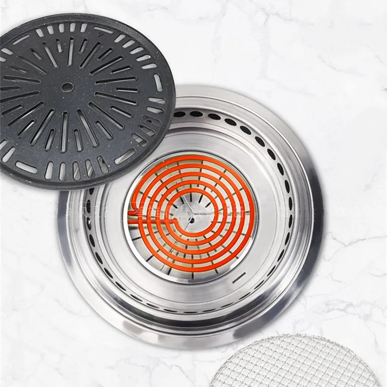 

Commercial Indoor Electric Hibachi Teppanyaki Table Grill Korean BBQ Stove for Restaurants Samgyupsal Table Grill