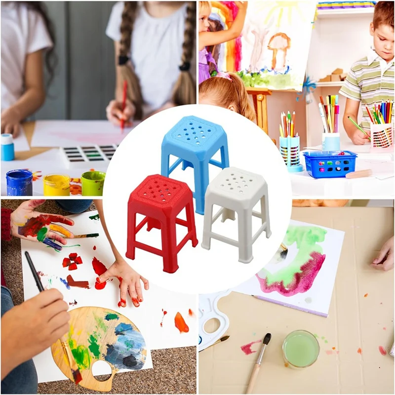 BAAG-9 Buah Dudukan Kanvas, Dudukan Cat 3 Warna Pengangkat Kaki Kanvas untuk Lukisan Tempat Kanvas Kuda-kuda Lukisan Cairan Antiselip