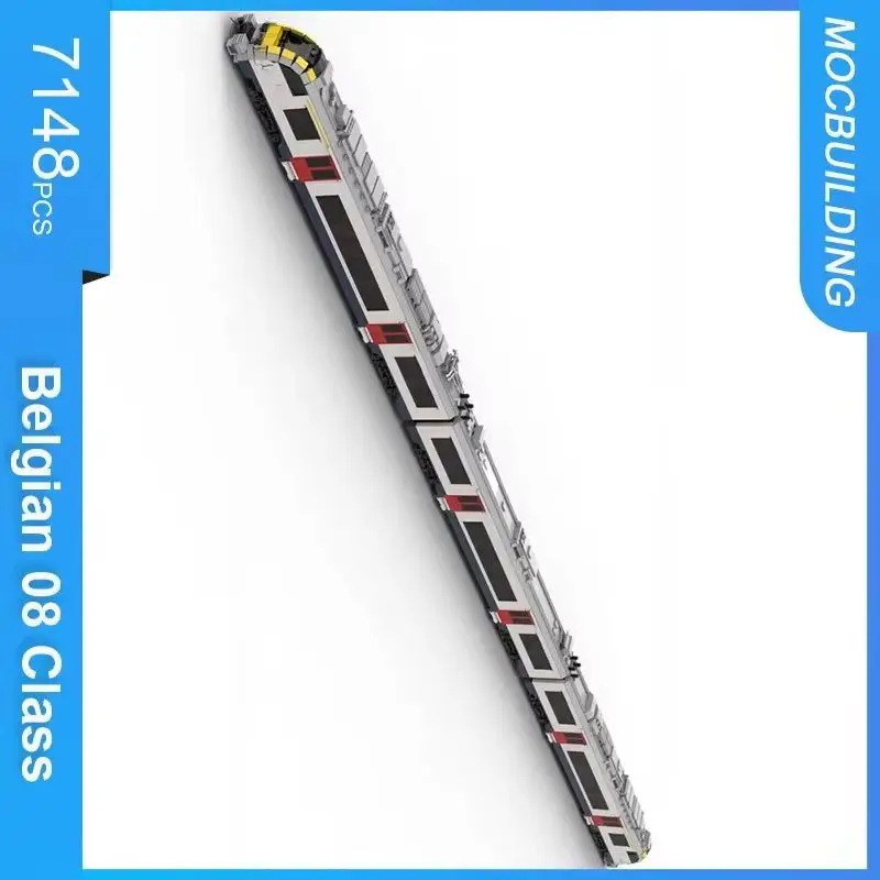 

Бельгийские строительные блоки класса 88, MOC, сделай сам, сборка кирпичей, транспорт, коллекция городских поездов, развивающие игрушки, подарки, 7148 шт.