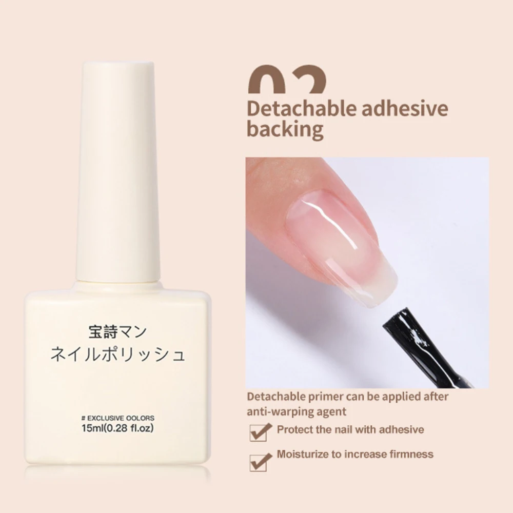 Sneldrogende Nagellak Transparante Colloïde Peelbare Basisgel 15Ml Nagellak Watergedragen Nagels Sterke Plakkerigheid Tranenbaar