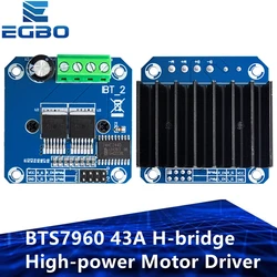 EGBO H-Bridge High-Power Motor Driver Module, DIY Smart Car Current Diagnostic for Arduino, Double BTS7960, 43A, 1Pc