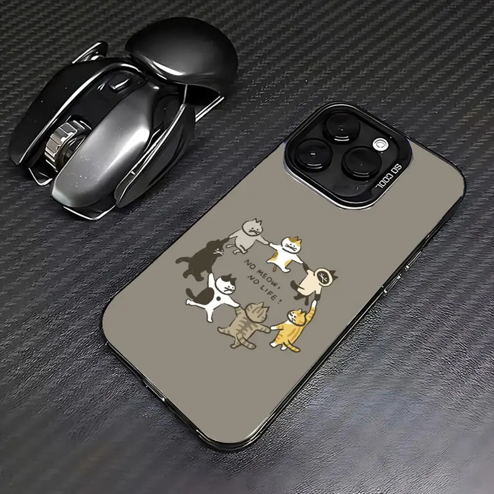 Custodia per telefono con design mano nella mano di gatto adatta per iPhone 17 16 15 14 13 12 11 Pro/Max/Plus cover posteriore antigoccia e antiurto
