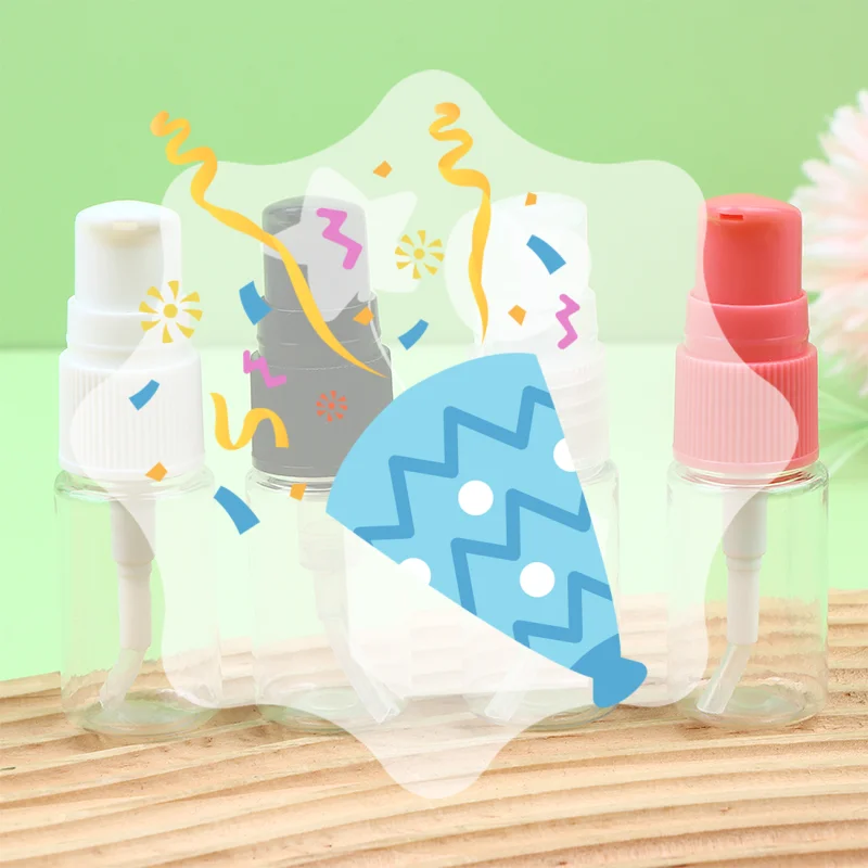 10ml 30ml garrafa de loção essência creme viagem colorido plástico garrafas recarregáveis pumb vazio recipiente cosmético compõem ferramenta