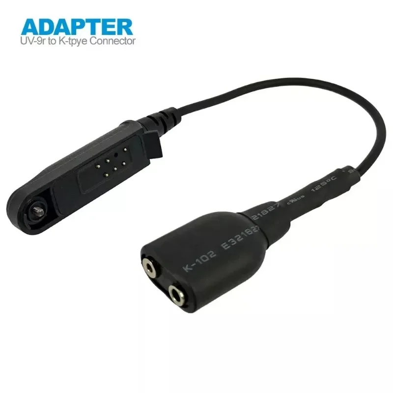 Adapter Cable BaoFeng UV-9R Plus To 2Pin UV-5R UV-82 Radios Headset Speaker MIC for Baofeng UV-9R UV-5R BF888s