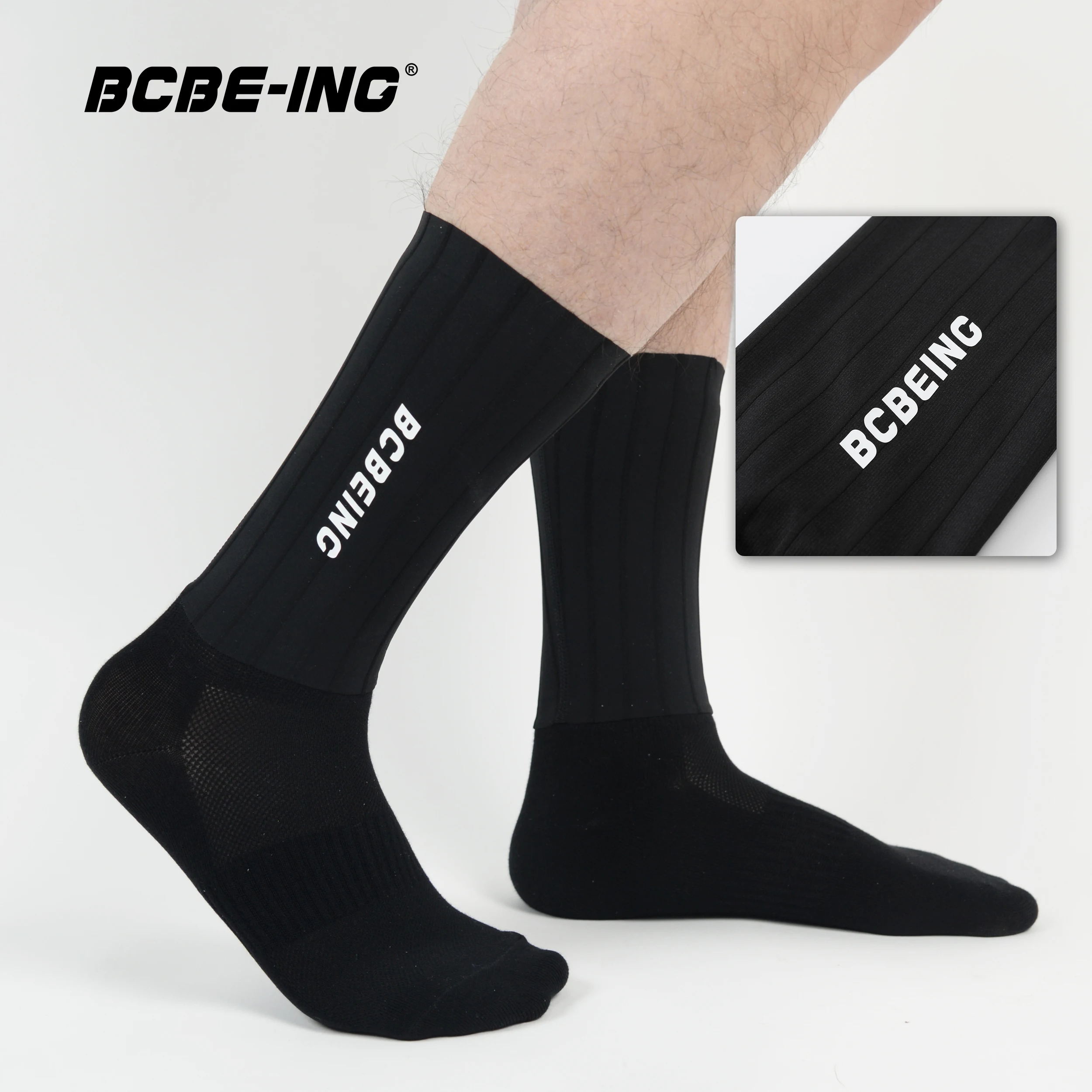 AliExpress NONE BCBE-ING AERO Cycling Man Socks Pro Aerodynamics Socks Elastic Anti-Slip Men's Cycling Socks Outdoor Sports Bicycle Accessories