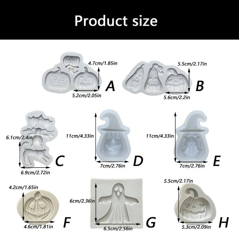 قالب الهالوين من المطاط الصناعي بدرجة الغذاء من أجل صناعة فوندان الشوكولاتة والديكورات الغريبة